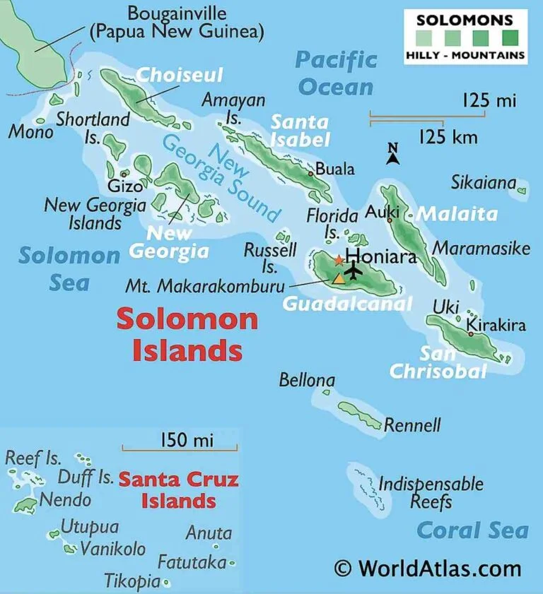 Places to Visit in Solomon Islands Map