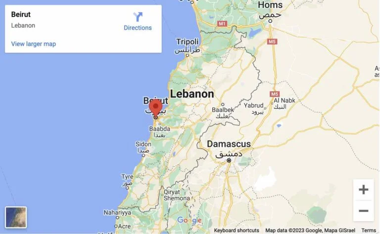 Places To Visit In Lebanon - Beirut Map