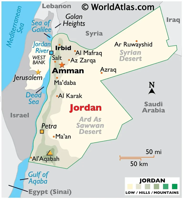 Map of Jordan Map