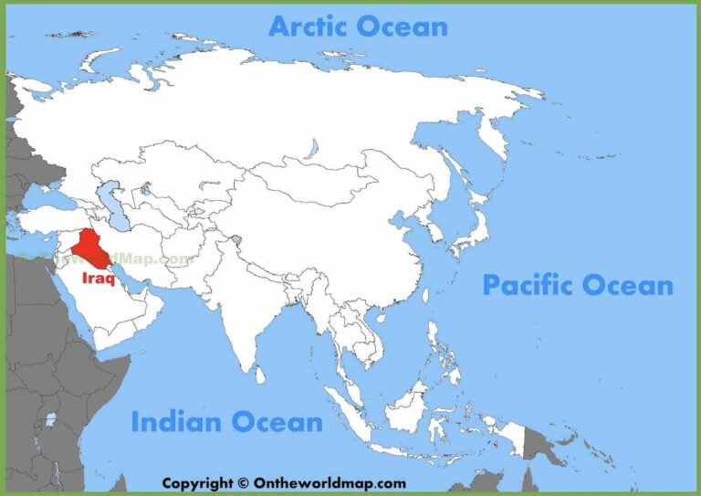 Places to Visit in Iraq Location Map