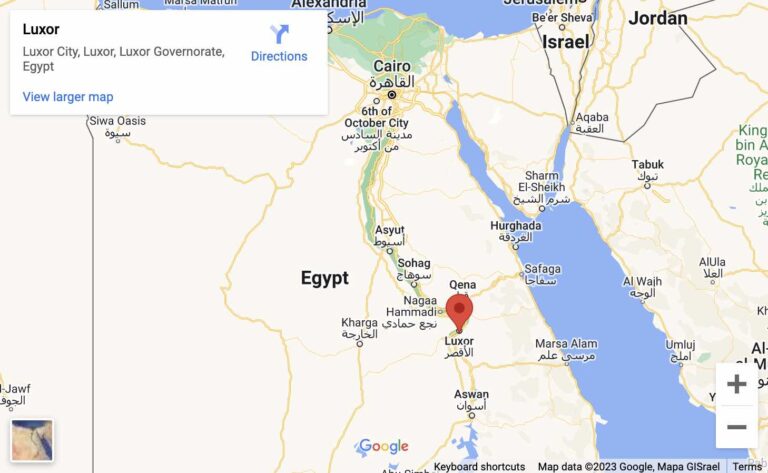 Map of Luxor Location in Egypt